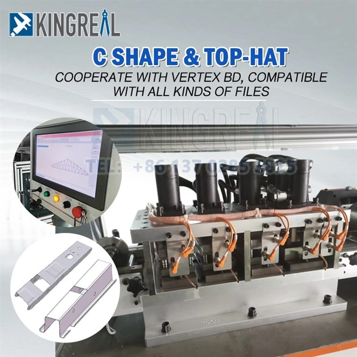 C/Hat-Shape Light Gauge Steel Framing Roll Forming Machine