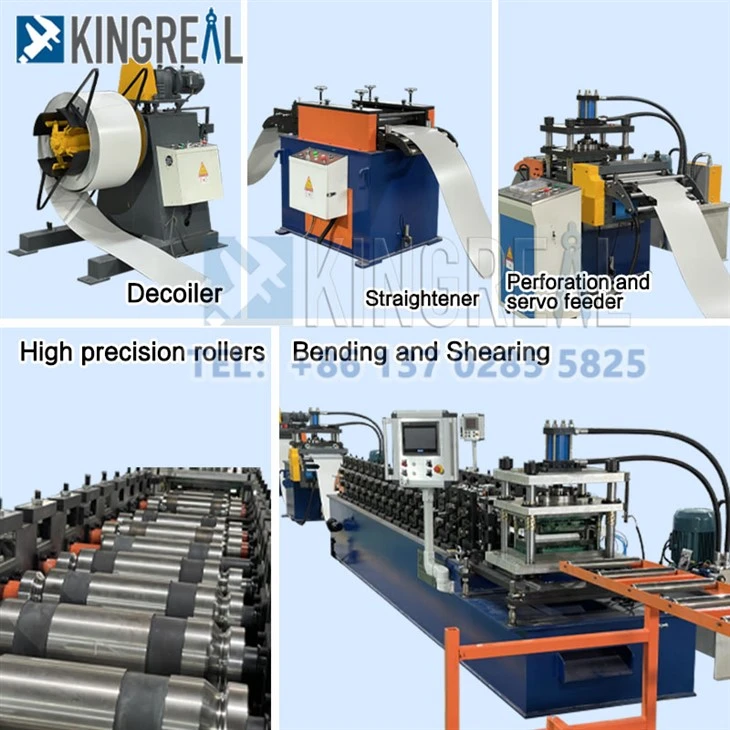 5-Metal ceiling linear strip roll forming machine